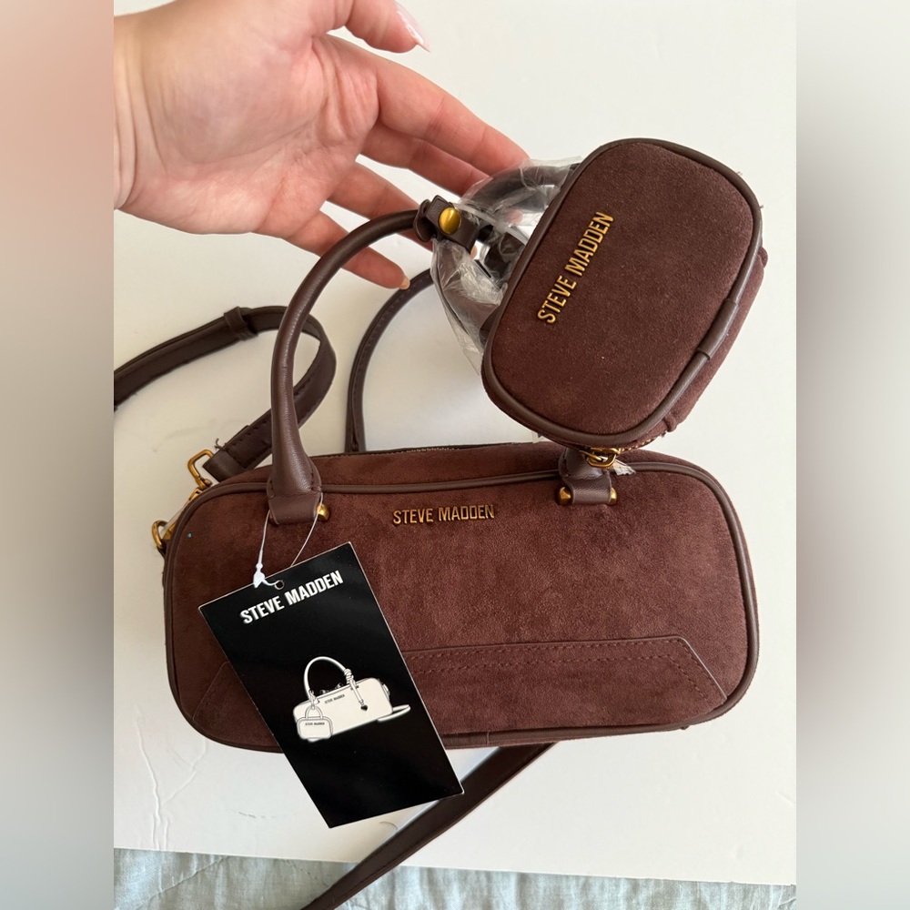 Steve Madden brown shoulder handbag